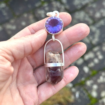 Queen of fire- Amethyst with Fire Quartz