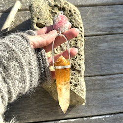 Sophia-Rhodochrosite with Golden Healer