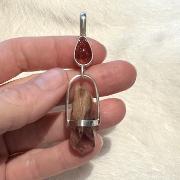 Oracle of the sacred feminine- Pink Tourmaline with Fire Quartz