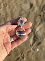 Supreme light being/Star Gate -Clear quartz with Dumortierite Quartz