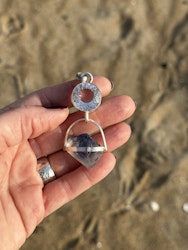Supreme light being/Star Gate -Clear quartz with Dumortierite Quartz