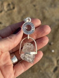 Light Portal of Diamond light- Clear Quartz with double Herkimer Diamond