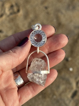 Light Portal of Diamond light- Clear Quartz with double Herkimer Diamond