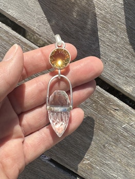 The shining one- Citrine with Dragon Egg.