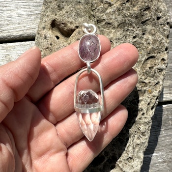 Dragon of Master healing- Super seven with clear quartz dragon egg-