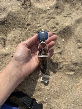 Nut- Godess of the Sky- Lapis Lazuli with amazing dark citrine