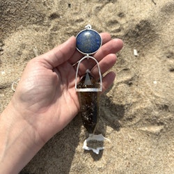 Nut- Godess of the Sky- Lapis Lazuli with amazing dark citrine