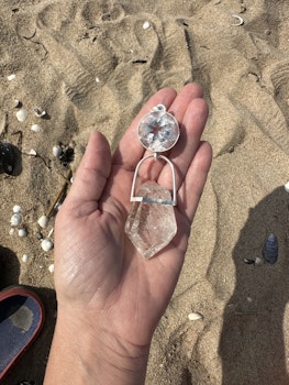 Light portal- Clear Quartz with Golden Rutilated Quartz.