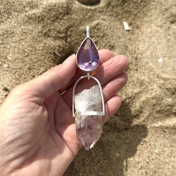 Creatrix- Ametrine with amazing Brandenberg Amethyst with inclusions.