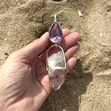 Creatrix- Ametrine with amazing Brandenberg Amethyst with inclusions.
