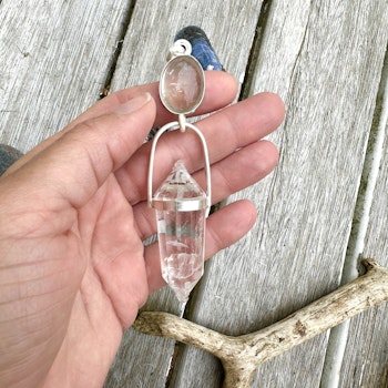 Water, sacred water spirit- Aquamarine with Vogel crystal.