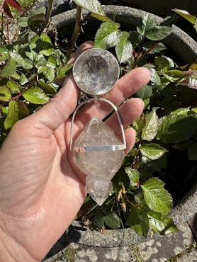 Light Portal of the Pleadies - clear Quartz with reversed Scepter crystal