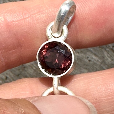 Mary Magdalene-Life Force- Dark faceted pink Tourmaline with raw Boulder Opal