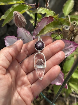 Godess/Mother Earth Dragon- Star Ruby with clear Quartz Dragon Egg