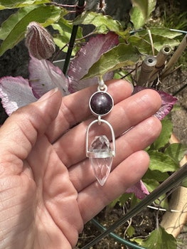 Godess/Mother Earth Dragon- Star Ruby with clear Quartz Dragon Egg