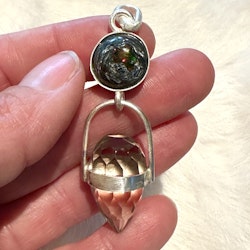 Creatrix Dragon- Galaxy Opal with Smokey Quartz Dragon egg