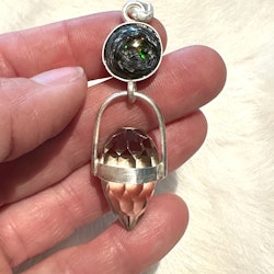 Creatrix Dragon- Galaxy Opal with Smokey Quartz Dragon egg