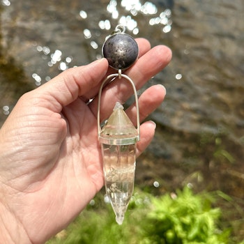 The light of the Godess- Star Ruby with champagne Citrine.