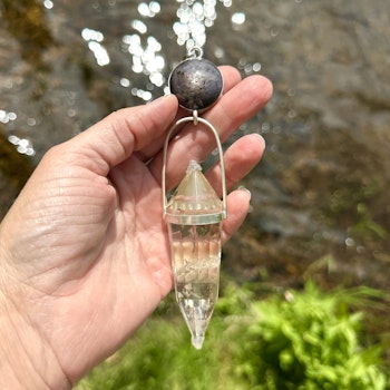 The light of the Godess- Star Ruby with champagne Citrine.