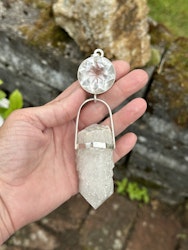 Portal of light from the North- White Dragon- Cleear Quartz with Fjällkvarts from Sweden