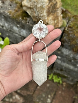 Portal of light from the North- White Dragon- Cleear Quartz with Fjällkvarts from Sweden