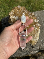 Sirius Star Priestess of Lemuria- Seashell with 24 sided Vogel crystal