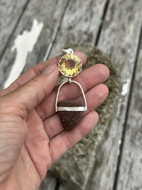 Ra- Light of the new dawn - Citrine with Australian Boulder Opal