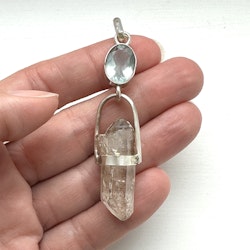 Water fairy of the sacred waters- Aquamarine with naturally double terminated Quartz from Sweden.