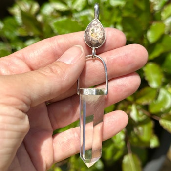 The owl of Isis comes flying in- mexican fire opal with phantom  quartz