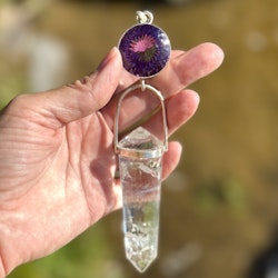 Higher vision- Large Amethyst with 24 sided Master Vogel crystal