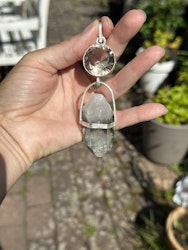 Sacred mission of the magical realm- Golden Quartz with raw Lodolite from the Himalayas