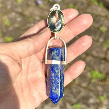 Sowing the new earth frequencies with your voice- Green Amethyst with Lapis Lazuli