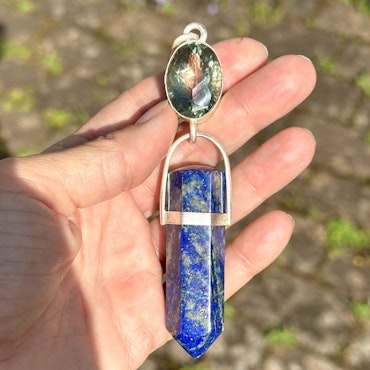 Sowing the new earth frequencies with your voice- Green Amethyst with Lapis Lazuli
