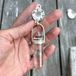 Star light of Sirius-  Clear quartz with clear quartz 24 sided Vogel master crystal
