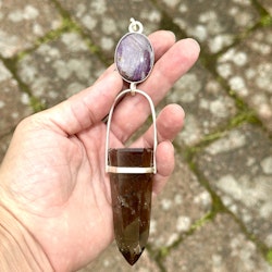 Light of the Godess-   Star Ruby with top quality Citrine wand