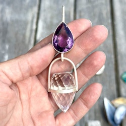 Divinity down to your humanity-  Amethyst with high frequency clear Quartz dragon egg.