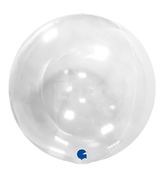 Folieballong Crystal Clear Transparent med Ventil 48cm
