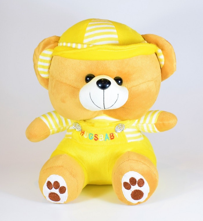 Nalle Hugsbaby Gul & Vit Tröja, 29 cm