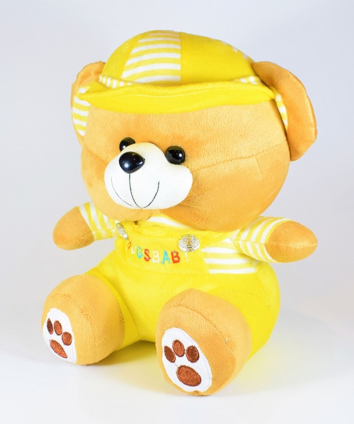 Nalle Hugsbaby Gul & Vit Tröja, 29 cm