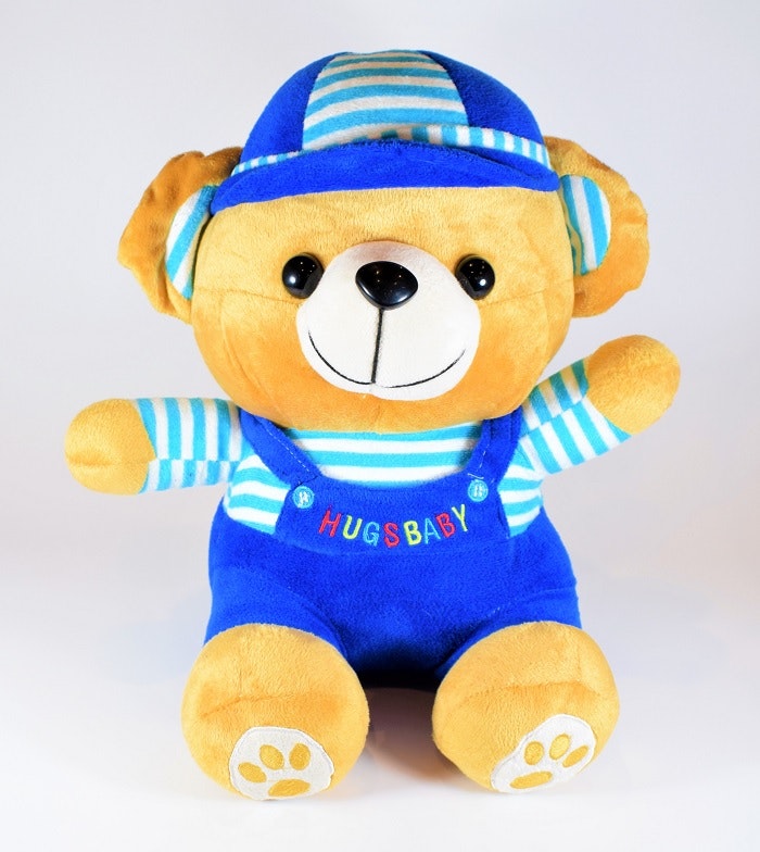 Nalle Hugsbaby Blå & Vit Tröja, 32 cm