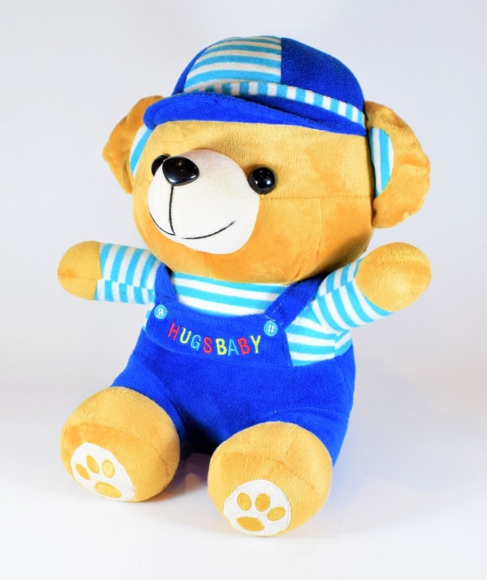 Nalle Hugsbaby Blå & Vit Tröja, 32 cm