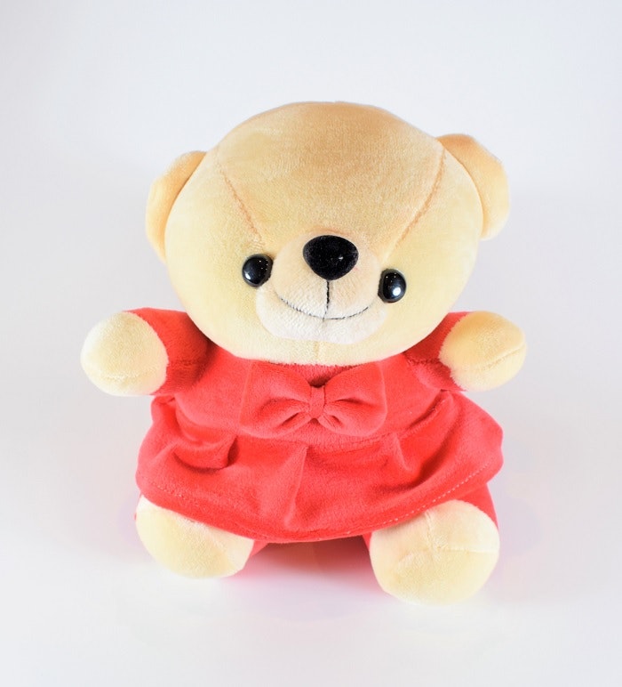 Nalle med Rosett Röd 20 cm