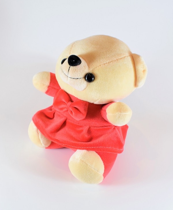 Nalle med Rosett Röd 20 cm