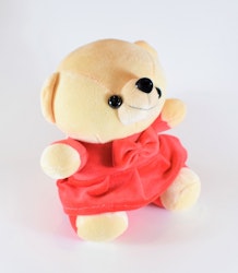Nalle med Rosett Röd 20 cm