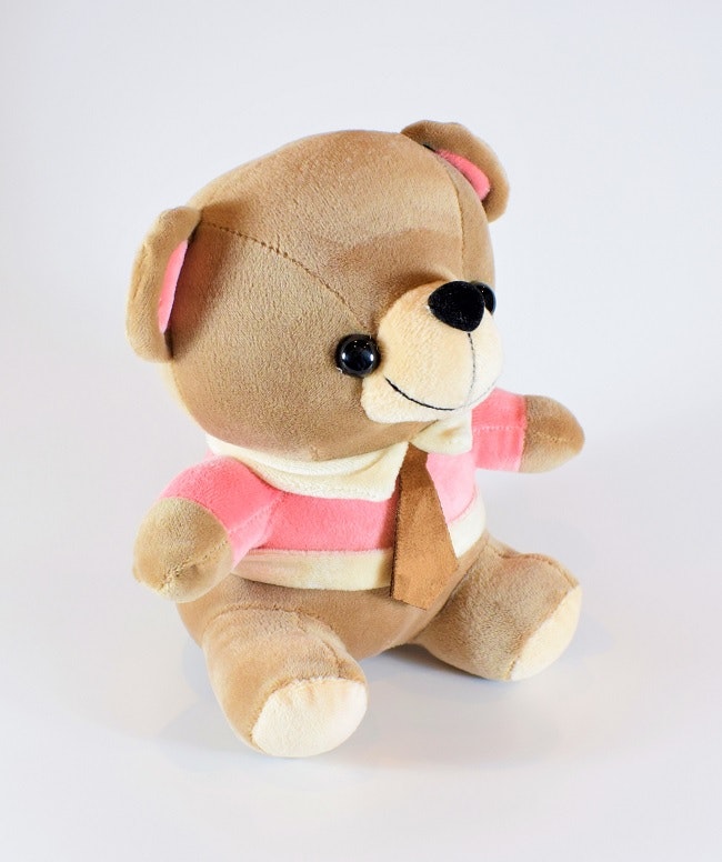 Nalle med Slips Ljusbrun 20 cm