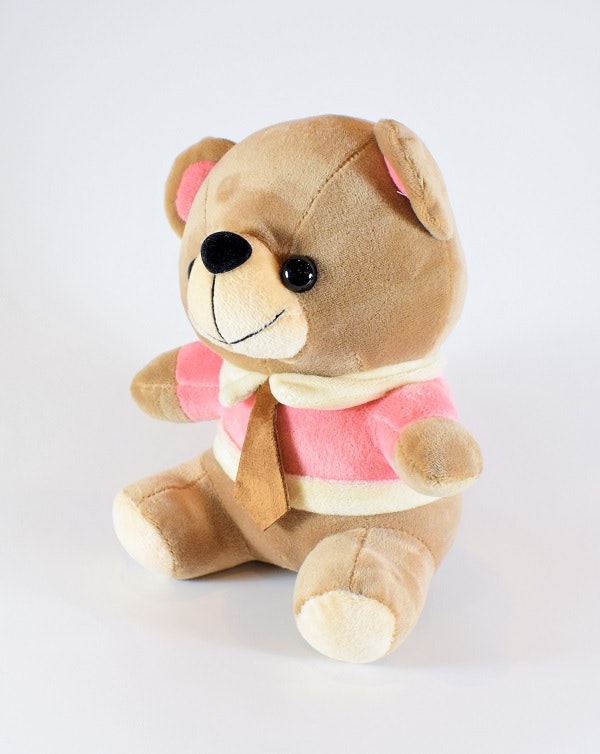 Nalle med Slips Ljusbrun 20 cm
