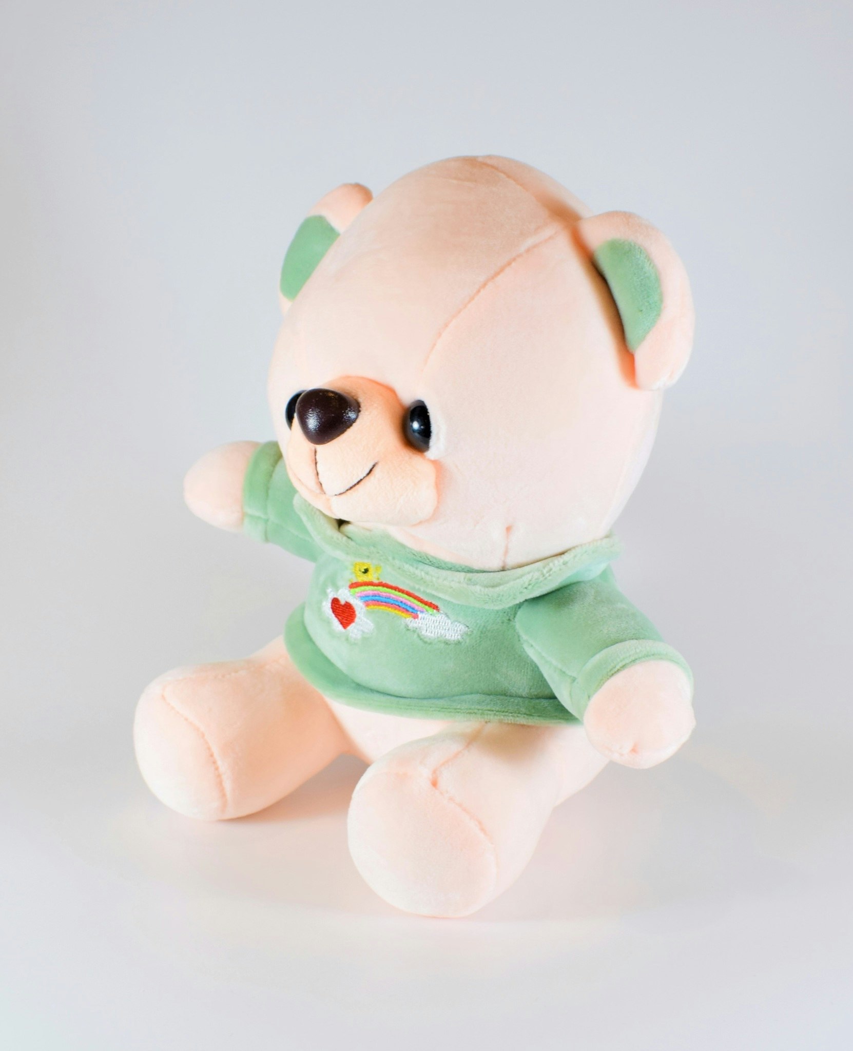 Nalle med Regnbåge Grön 20 cm
