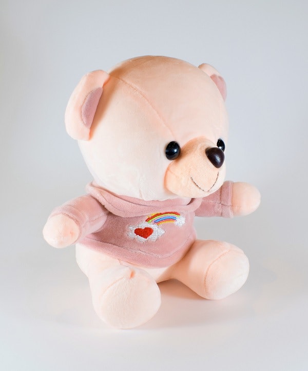 Nalle med Regnbåge Rosa 20 cm
