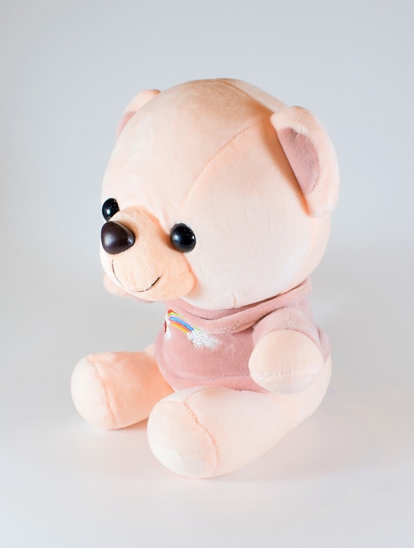 Nalle med Regnbåge Rosa 20 cm