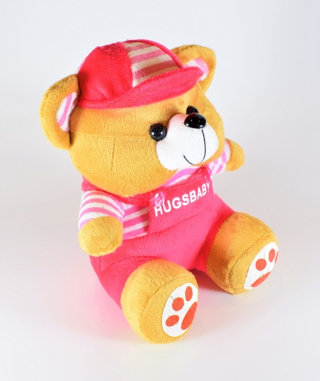 Nalle Hugsbaby Rosa & Vit / Rosa Tröja, 18 cm
